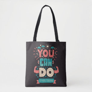 Je kunt alles doen wat kleurrijk is tote bag