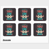 Je kunt alles doen wat kleurrijk is vierkante sticker (Vel)