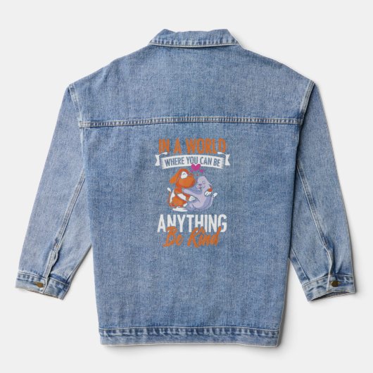 Je kunt alles zijn om dieren te redden. denim jacket (Achterkant)