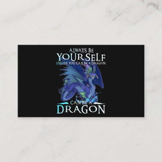 Je kunt altijd zelf een draak zijn... visitekaartje (Voorkant)