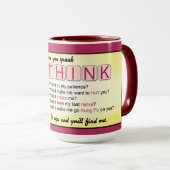 Je kunt beter denken (rating G) Mok (Voorkant rechts)