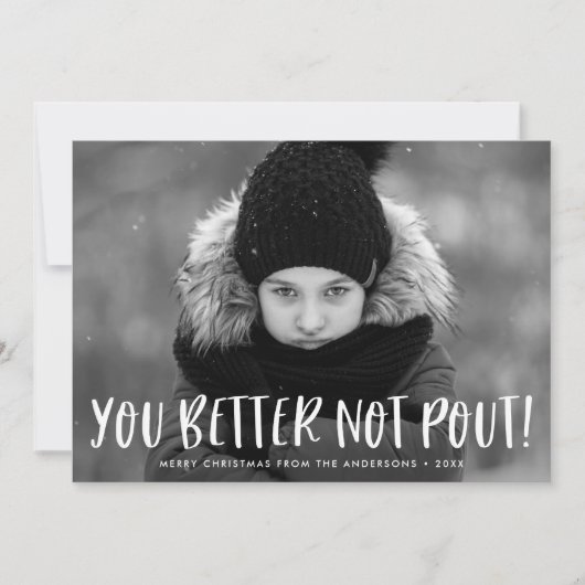 Je kunt beter geen foto maken feestdagenkaart (Voorkant)