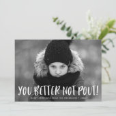 Je kunt beter geen foto maken feestdagenkaart (Staand voorkant)