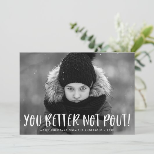 Je kunt beter geen foto maken feestdagenkaart (Staand voorkant)