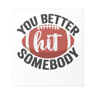 Je kunt beter iemand slaan met Funny Football Geze Notitieblok