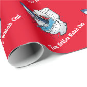 Je kunt beter uitkijken hoe Santa Shark eruit ziet Cadeaupapier (Rol Hoek)