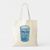 Je kunt data niet drinken Anti-datacenters Tote Bag (Achterkant)
