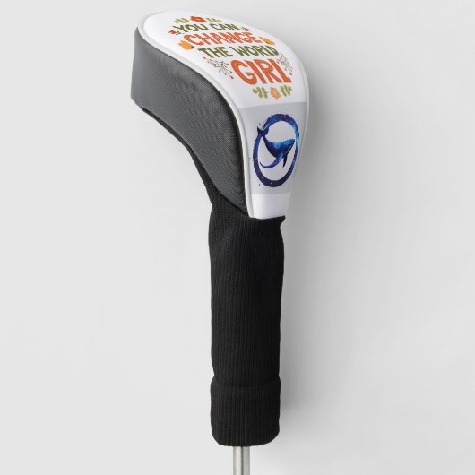 Je kunt de Fairways veranderen, Meisje" Golf Head  Golfheadcover (Schuin)