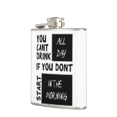 Je kunt de hele dag niet drinken heupfles (Links)