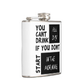 Je kunt de hele dag niet drinken heupfles (Rechts)