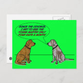 Je kunt de jonge meester maar 4 dagen per maand zi briefkaart (Voorkant / Achterkant)