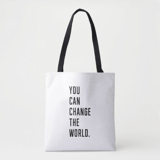 Je kunt de wereld veranderen tote bag (Voorkant)