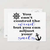 Je kunt de wind niet besturen, je mails aanpassen briefkaart (Voorkant / Achterkant)