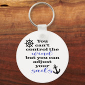 Je kunt de wind niet besturen, je mails aanpassen sleutelhanger (Voorkant)