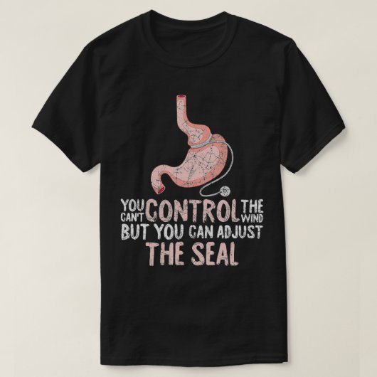 Je kunt de windturbines niet onder controle houden t-shirt (Design voorkant)