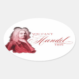 Je kunt deze klassieke componist niet verhandelen. ovale sticker