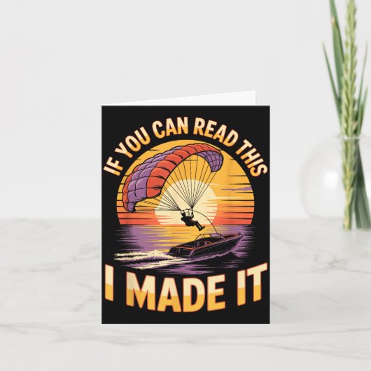 Je kunt deze parasailer paragliding boot P lezen Kaart (Voorkant)