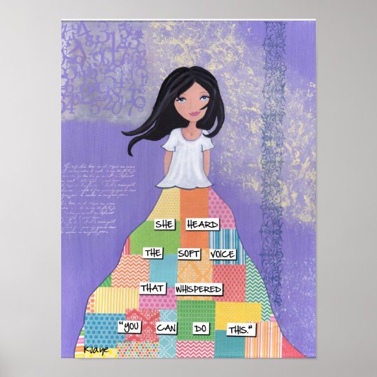 Je kunt dit doen - Kunst voor meisjes en vrouwen Poster (Voorkant)