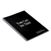 Je kunt dit doen! Opmerkingen over Myself Black Wh Notitieboek (Rechterzijde)