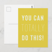 Je kunt dit helemaal doen! | Modern Fun Yellow Quo Briefkaart (Voorkant / Achterkant)