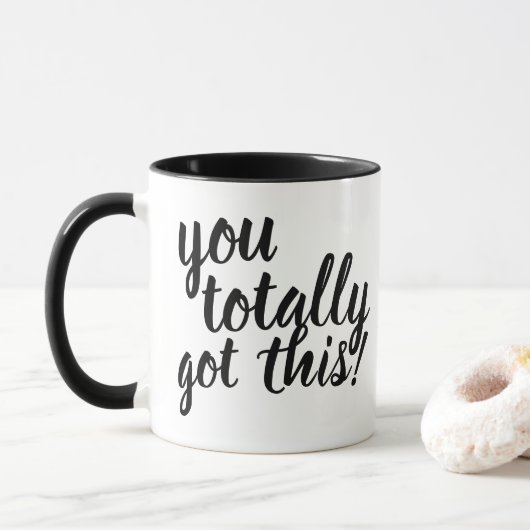 Je kunt dit helemaal! mok (Met donut)