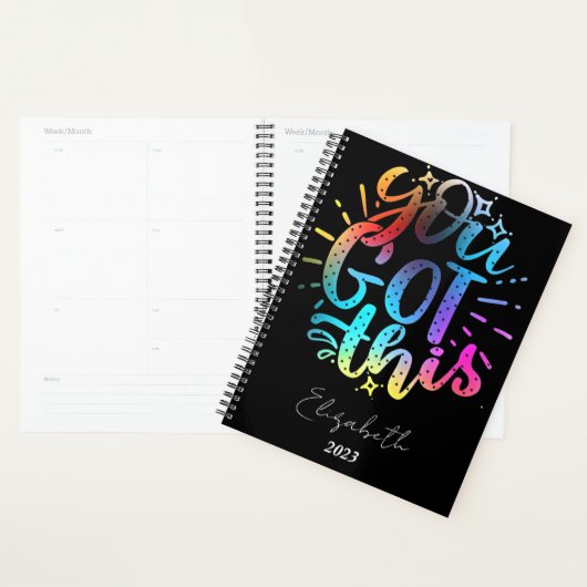 Je kunt dit inspirerend gepersonaliseerd, jaar planner (Display)