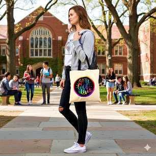 Je kunt dit inspirerende sterren en kleuren  tote bag