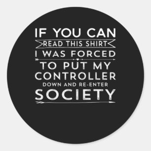 Je kunt dit lezen, ik moest mijn controle neerzett ronde sticker