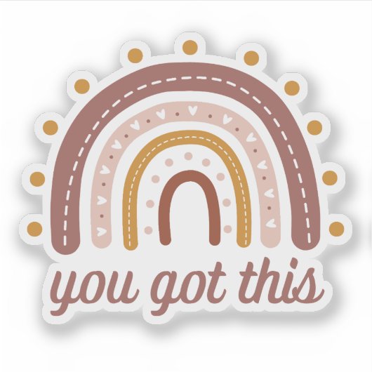 Je kunt dit motivatie die-cut sticker (Voorkant)