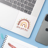 Je kunt dit motivatie die-cut sticker (Laptop met iPhone)