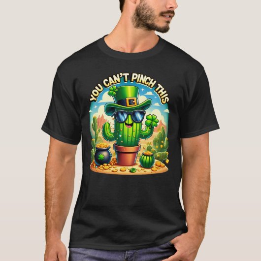 Je kunt dit niet knijpen - St. Patrick's Day Cactu T-shirt (Voorkant)