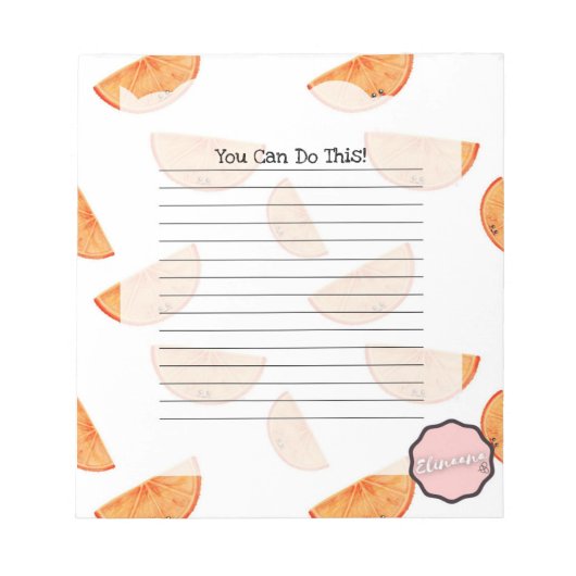 Je kunt dit, Sinaasappel Notitieblok (Voorkant)