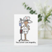 Je kunt domheid niet genezen. briefkaart (Staand voorkant)