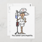 Je kunt domheid niet genezen. briefkaart (Voorkant / Achterkant)