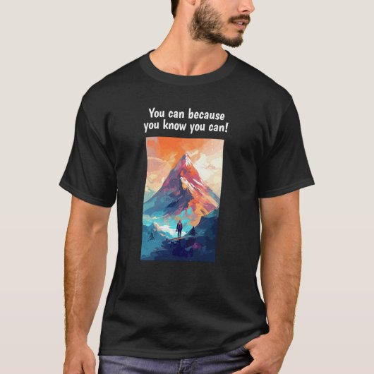 Je kunt (donker) T-shirt (Voorkant)