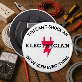 Je kunt een elektricien niet shockeren button flesopener