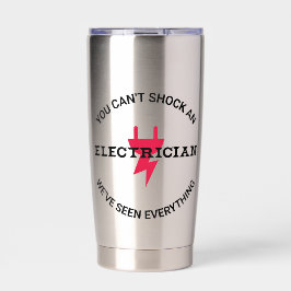 Je kunt een elektricien niet shockeren geïsoleerde drinkbeker