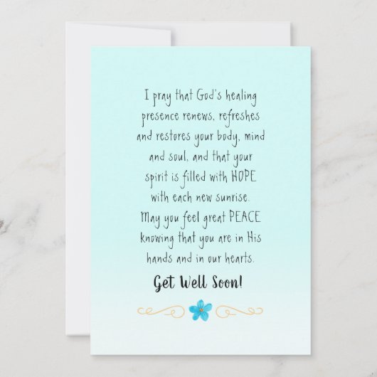 Je kunt een hellende gebed sturen kaart (Achterkant)