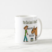 Je kunt een paard naar water leiden koffiemok (Voorkant rechts)