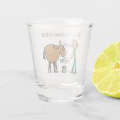 Je kunt een paard naar water leiden shot glas (Achterkant)