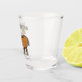 Je kunt een paard naar water leiden shot glas (Rechts)