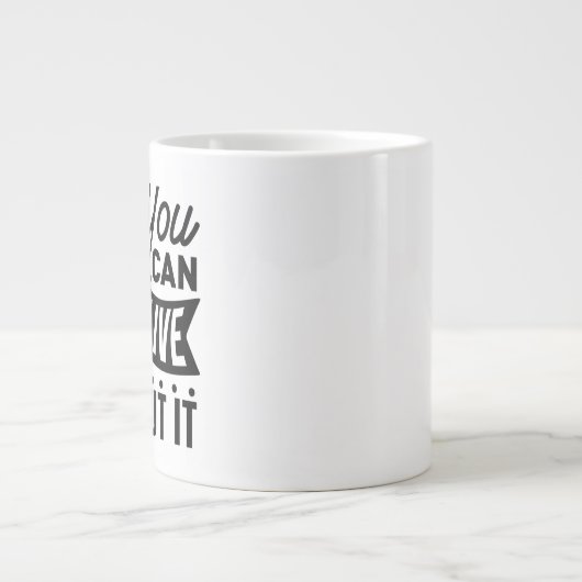 Je kunt er zonder leven grote koffiekop (Voorkant)