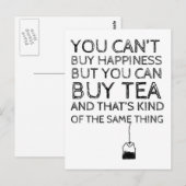 Je kunt geen geluk kopen... Je kunt thee kopen Briefkaart (Voorkant / Achterkant)