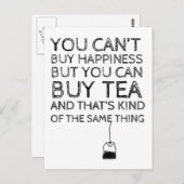 Je kunt geen geluk kopen... Je kunt thee kopen Briefkaart (Voorkant / Achterkant)