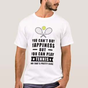 Je kunt geen geluk kopen, maar je kunt wel tennis t-shirt