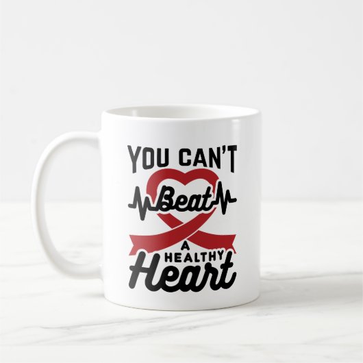 Je kunt geen gezond hart slaan koffiemok (Links)