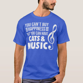 Je kunt geen katten en muziek belopen t-shirt
