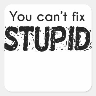 Je kunt geen onstuimige oplossing vinden vierkante sticker