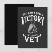 Je kunt geen overwinning spellen zonder veteranend kaart (Voorkant / Achterkant)