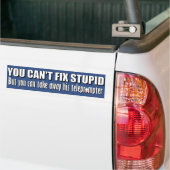 Je kunt geen problemen oplossen - Teleprompter Bumpersticker (Op Truck)